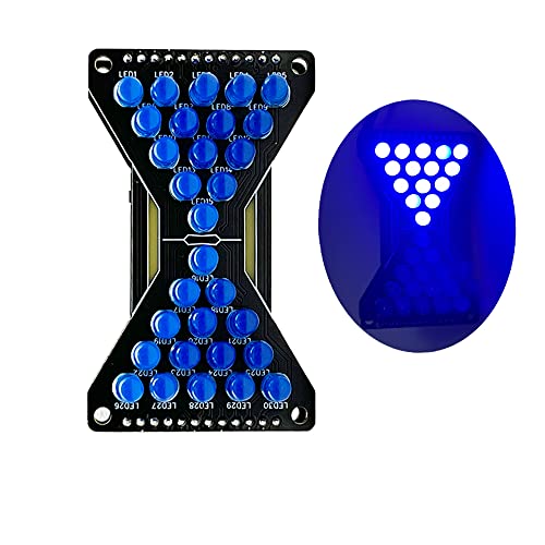 Treedix Solder Practice Kit Electronic Hourglass Led DIY Kits Practice Board Blue Ray Assemble Soldering Practice Fun Project