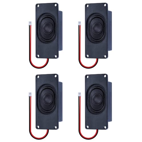4pcs 3W 8 Ohm Double Cavity Mini Speaker Portable Advertising Machine Speaker with JST-PH2.0mm-2 pin Interfacefor Compatible with Raspberry Pi and Arduino、EVD、Robotics