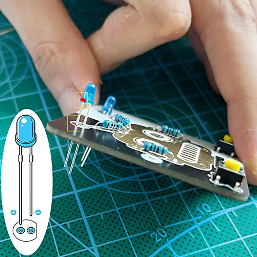Treedix 2 Sets of Solder Practice Projects DIY Electronics Kits Circuit Boards Trainning Board With Battery For Beginners, Students and DIYers