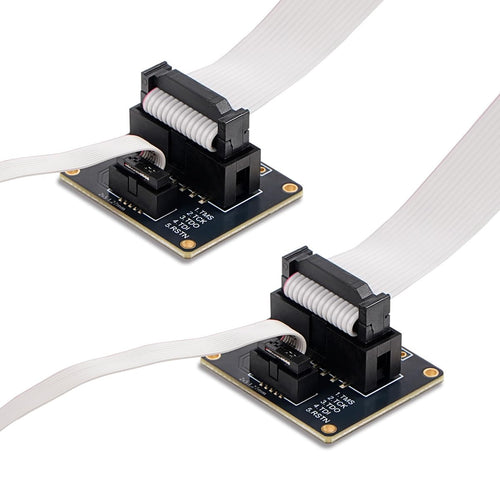 Treedix JTAG Breakout Board Adapter Board 2x7 pin 2.54mm JTAG to 2x5 0.05" SWD Adapter with IDC Ribbon Connector Flat Ribbon Cable Female to Female Length 200mm/7.87in