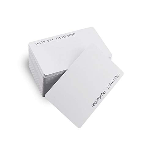 Treedix 100PCS ID Card Proximity Support ID Smart Card 125khz 0.8mm Thick Entry Access Control System,Key Card,Membership Card