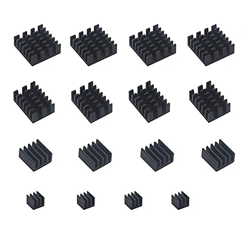 Treedix 16-delige aluminium koellichaam koelingskit geschikt voor Raspberry Pi 4