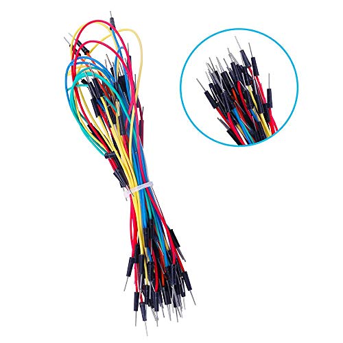Treedix 195pcs Multicolored Breadboard Jumper Wires Solderless Flexible 10cm 15cm 20cm 25cm Wire Length Optional Compatible with Arduino (Male to Male)
