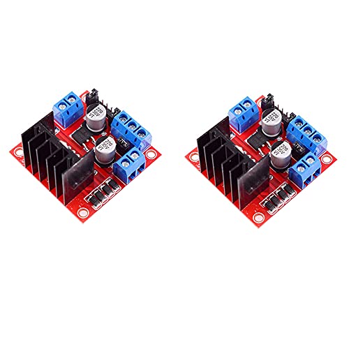 Treedix 2 Stück L298N Motortreiberplatine Modul DC Schrittmotor Roboter Smart Car Ersatz für Arduino Smart Car Power UNO MEGA R3 Mega2560