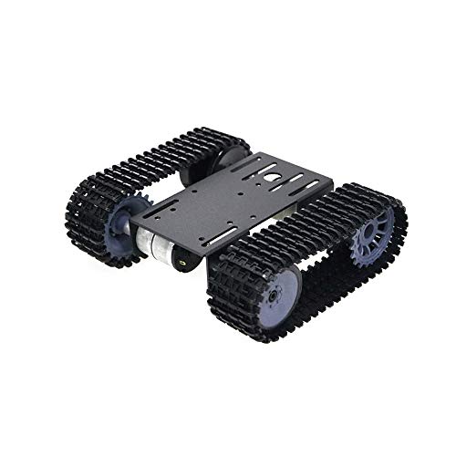 Treedix Tracked Robot Smart Car 12V Motor Value TP101 Robot Tank Track Chassis Metal Bottom Plate Compatible with Arduino