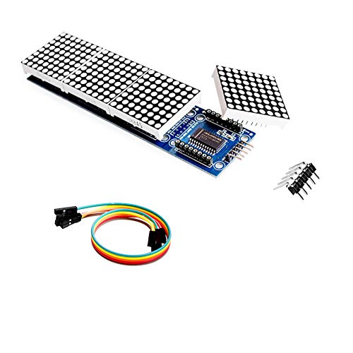 Treedix MAX7219 Dot Matrix Modul 4 in 1 Display Kompatibel mit Arduino Mikrocontroller mit 5Pin Linie
