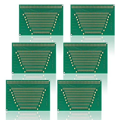 Treedix 6 stuks 60PIN 0.5-1.0mm Pitch Testbord TFT LCD Universele Testbord 2.54 Pitch Adapterbord