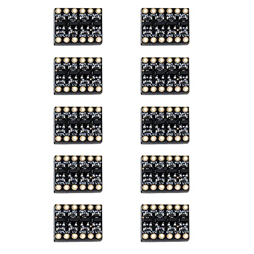 Treedix 10PCS ロジックレベルコンバータモジュール 4チャンネル IIC I2C 3.3V〜5V 双方向シフターモジュール SPIバス信号用 シリアル対応 Arduino