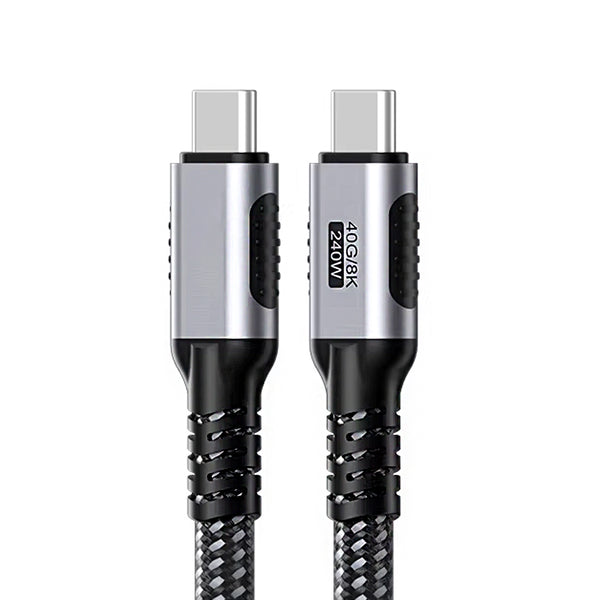 Treedix USB-C-kabel 1,2 m, 40 Gbps 8K@60Hz 240W USB4-oplaadkabel, PD3.1 snelladen 48V/5A, gevlochten USB-C naar USB-C-kabel met hoge dichtheid, compatibel met MacBook, laptop, tablet, telefoon, gameconsole