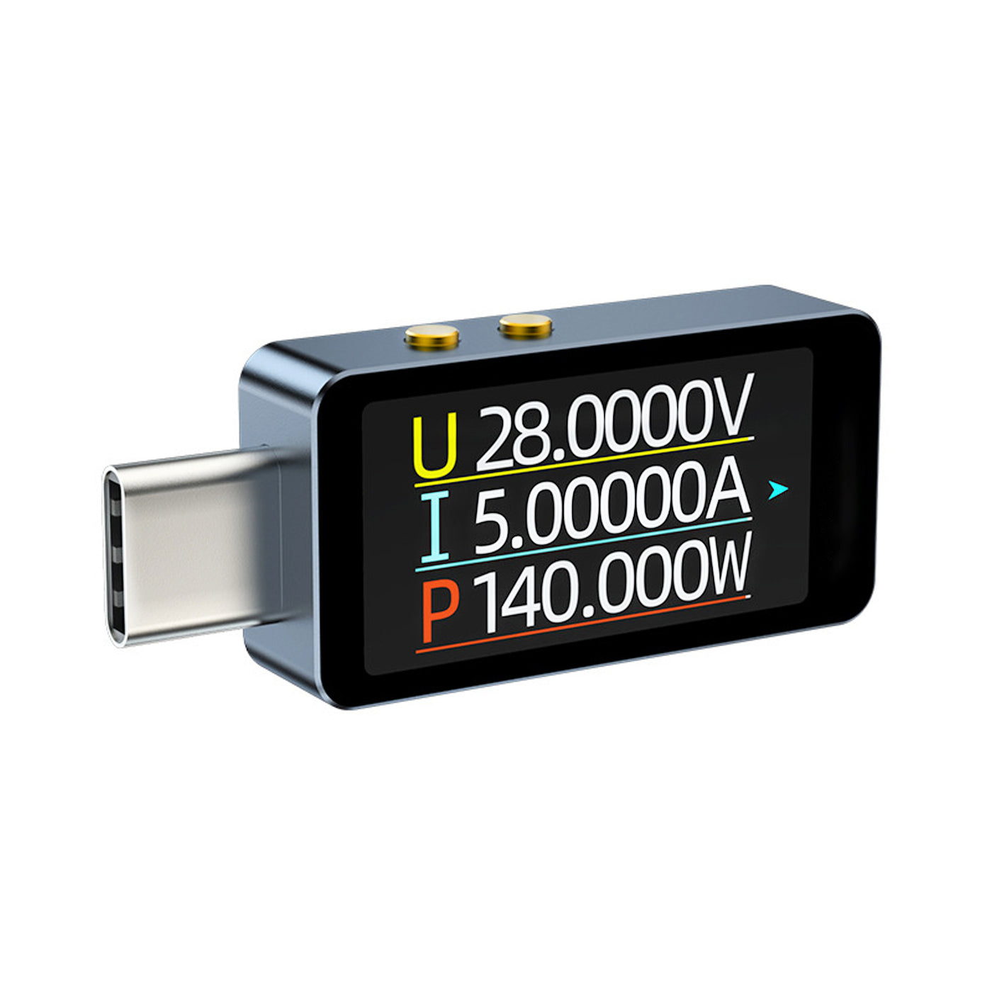 Treedix USB-Spannungs- und Strommessgerät, PD3.1 DC 4-28V mit Abschaltschutz, Hochgeschwindigkeits-Sampling Strom-Spannungsmessgerät, Multifunktions-Tester, Farbdisplay LCD USB-Ladegerät-Tester
