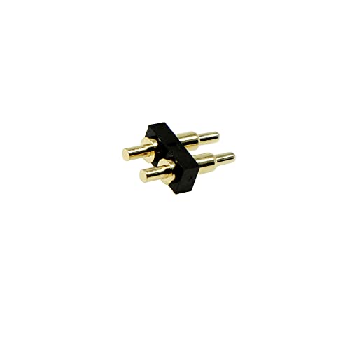 Treedix 10PCS Gold Plated Spring Loaded Thimble Pogo Pin 7.5mm Long Pin Male Spring Pogopin Header Target Connector Through Hold PCB