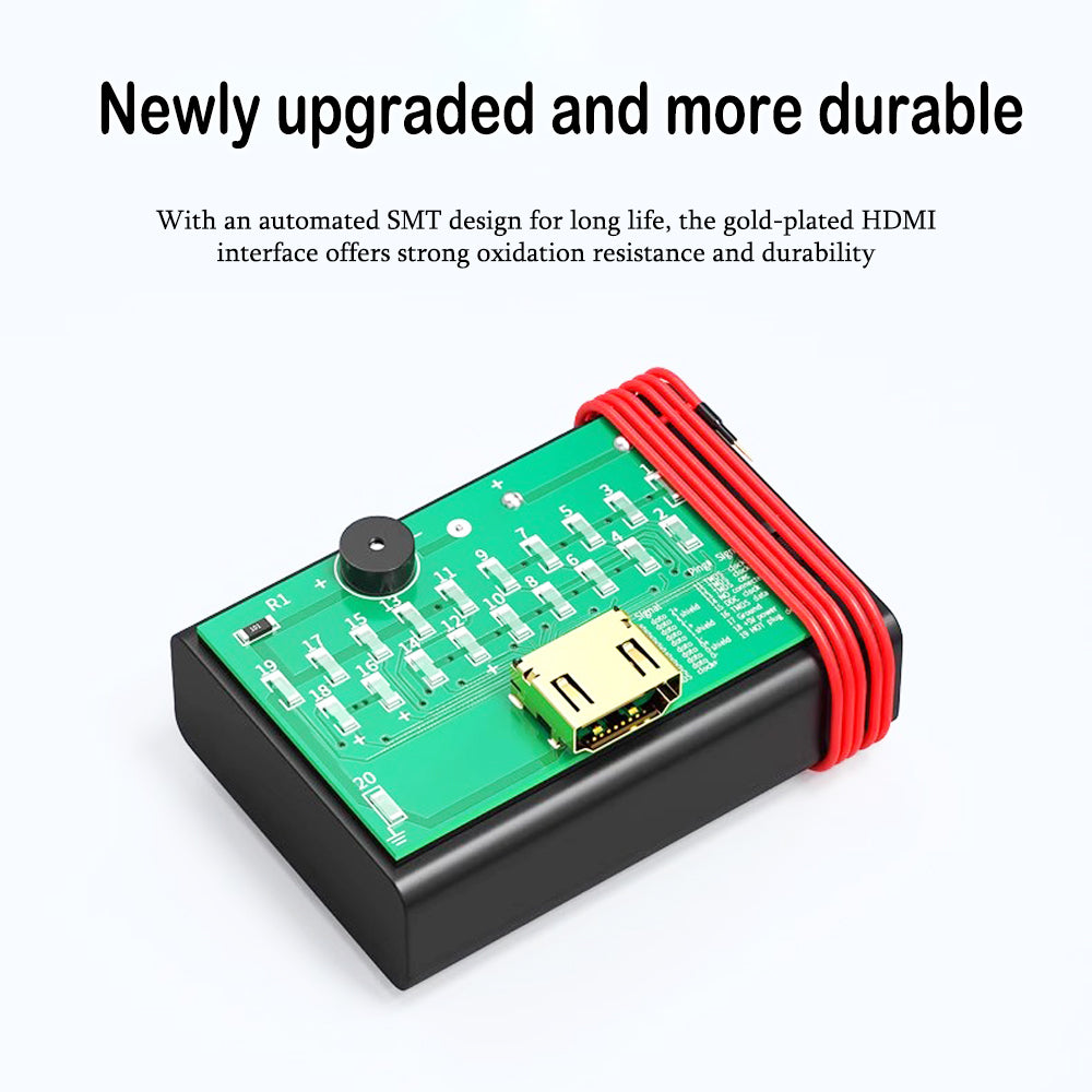 Treedix HDMI Cable Tester Board, HDMI Repair Kit 19+1 Pins, Extendable to 20 Meters Line Tester DIY Repair for Measuring Wire Sequence and Wire Goodness