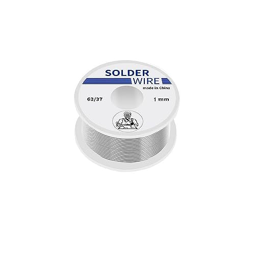 Treedix High Purity Tin Lead Rosin Core Solder Wire for Electrical Soldering, Content 2% Solder flux (1mm, 50g)