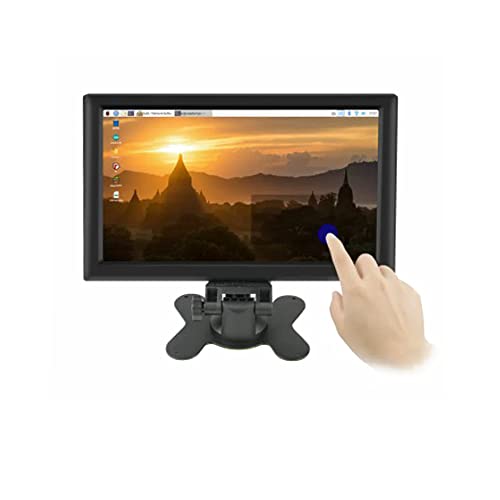 Treedix 10.1 Inch Screen Monitor 1024x600 Small Portable HDMI Monitor w/Stand, IPS Screen Display 1024x600px USB Capacitive Compatible with Raspberry Pi 4B