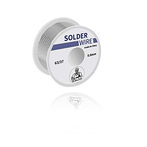 Treedix High Purity Tin Lead Rosin Core Solder Wire for Electrical Soldering, Content 2% Solder flux (0.8mm, 50g)