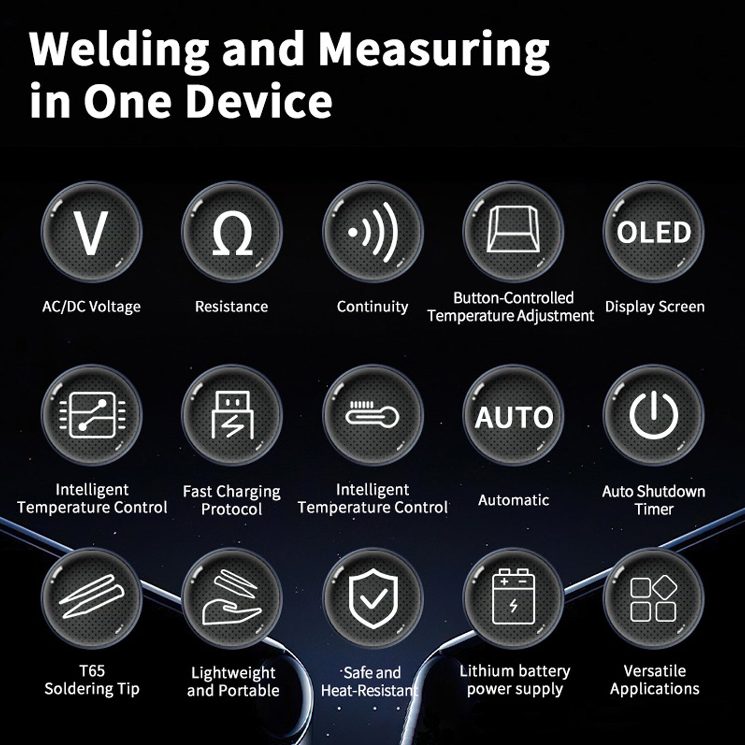 Treedix 2 in 1 Smart Multimeter & Cordless Soldering Iron kit, DC5V-20V 212℉~842℉ Portable Soldering Iron Pen, Rechargeable Wireless Soldering Iron Kit Support PD/QC Protocol, Thermostatic Mode