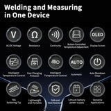 Treedix 2 in 1 Smart Multimeter & Cordless Soldering Iron kit, DC5V-20V 212℉~842℉ Portable Soldering Iron Pen, Rechargeable Wireless Soldering Iron Kit Support PD/QC Protocol, Thermostatic Mode