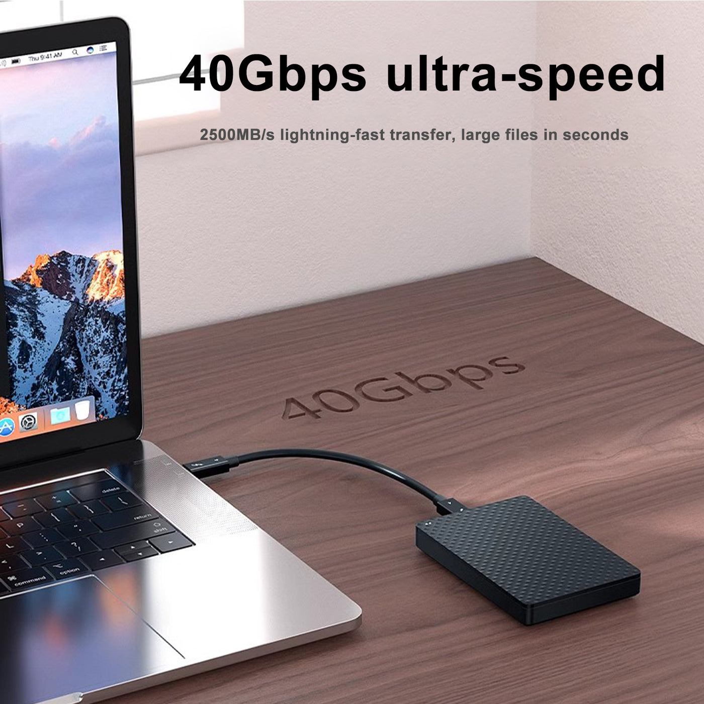 Treedix 40Gbps USB C Cable for Thunderbolt 4 Cable, 100W PD Fast Charger Cable, 8K 60Hz Display, 30cm E-marker Cable for Apple iPhone 16/15, iPad, Samsung Galaxy, Tablets, Laptops