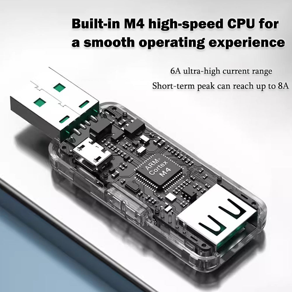 Treedix Voltage and Current Meter with 2MHz High-speed Ripple Detection, 5P Digital Multimeter Small Current Charging Auxiliary Function, Test Voltage, Current, Power, Temperature