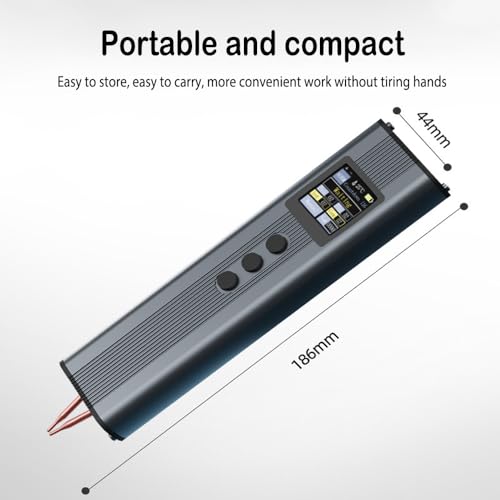 Battery Spot Welder, Handheld Spot Welder Dual Pulse Output, 11 Gear Adjustable, 2200mAh Spot Welding 0.1-0.3mm for 18650 Batter with Nickel, Welding Nickel Sheets, Iron, Stainless Steel