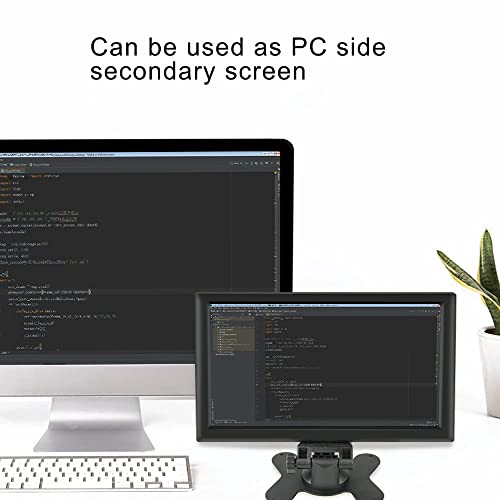 Treedix 10.1 Inch Screen Monitor 1024x600 Small Portable HDMI Monitor w/Stand, IPS Screen Display 1024x600px USB Capacitive Compatible with Raspberry Pi 4B