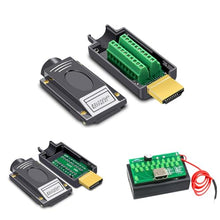 HDMI 3 in 1 HDMI Repair Kit Include HDMI Solderless Adapter, HDMI Male Adapter Connector, HDMI Cable Tester Board, HDMI Extension Cable Connector Port Terminal Solderfree Breakout Connector Board