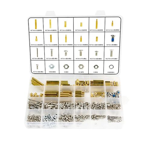 Treedix 532pcs Screw and Copper Pillar Kit M4 M3 M2.5 M2 Brass Set Screws PCB Motherboard Assortment Kit Compatible with Raspberry pi and Arduino