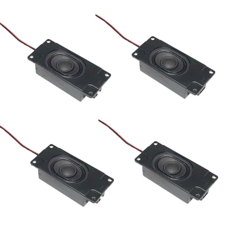 4 Stück 3 W 8 Ohm Doppelhohlraum-Minilautsprecher Tragbarer Werbemaschinenlautsprecher mit JST-PH2.0mm-2-Pin-Schnittstelle für Kompatibel mit Raspberry Pi und Arduino, EVD, Robotik