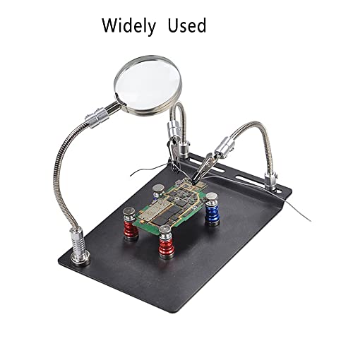 Treedix Magnetic Helping Hands Soldering 4 PCB Circuit Board Holder and Flexible Helping Arms for Electronic Repair Hobby Craft Cell Phone Motherboard Clamp Fixture Repair Tool