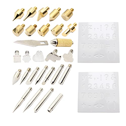 Treedix 28 Pieces Wood Burning Kit Adjustable Temperature 200℃~480℃ Wood Burning Tool Kits Carving Iron Tip for Embossing/Adults/Beginners/Birthday/Wedding Anniversary/Halloween/Christmas DIY