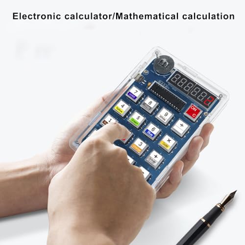 Treedix Calculator Soldering Practice Kit 2 Power Supply Modes 6 Digit Precision DIY Electronic Kits with LCD Display for College and High School Students Practice Learning