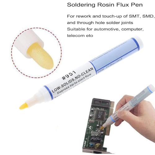 Treedix 3pieces No Clean Soldering Pen Solder Flux for Electronics Welding Repair Tabbing Wire Maintenance of PCB Board