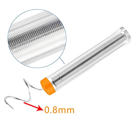 Treedix 4 Pack Rosin Core Solder Pocket Tube Solder Wire Tin Lead 0.8mm Net weight 0.43oz for Electronics, Circuit Boards