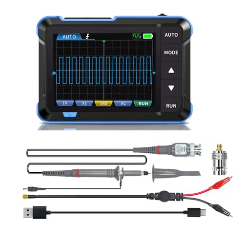 DSO 153 Handheld Digital Oscilloscope Kit 2.8inch,1M Bandwidth,5MS/s High Sampling Rate and Automatic Shutdown Portable Oscilloscope with 14 Adjustable Waveforms for DIY,Automotive Repair