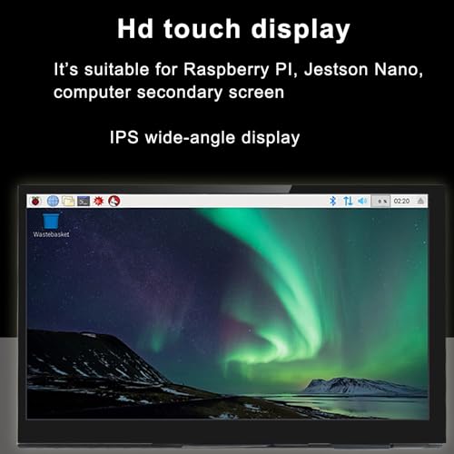 Treedix 7-Zoll-Touchscreen-Monitor 1024 × 600 HDMI IPS LCD Tragbares Touchscreen-Displaypanel Kompatibel mit Raspberry Pi 5 4B 3B+, Jestin Nano, unterstützt Win10/8/7