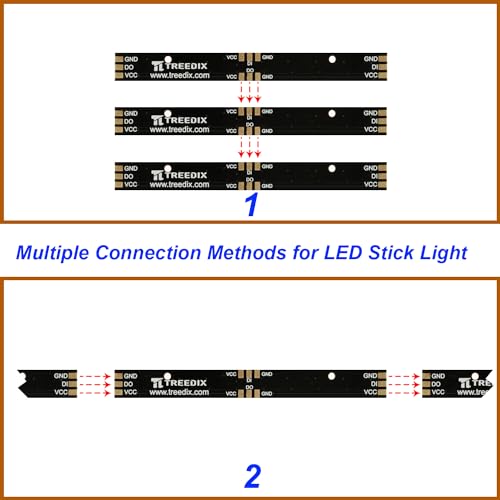Treedix 10x10 WS2812B 5050 RGB LED Light Stick Matrix Individually Addressable 10 Bit RGB LEDs with Integrated Driver Board DC 5V Compatible with Arduino and Raspberry Pi
