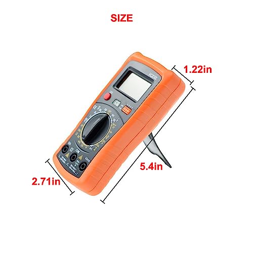 Treedix Digital Display Multimeter Handheld High Precision Digital Multimeter with AC DC Voltmeter & Ohm Volt Amp Tester, Multifunction Battery Tester,Ammeter Voltmeter