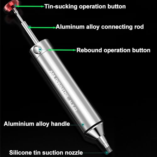 Treedix Solder Sucker Tool Desoldering Pump Desoldering Vacuum Pump Solder Remover Disassemble Electrical Components