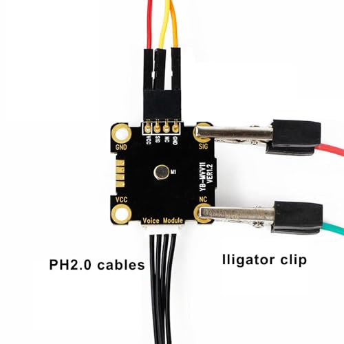 Treedix 3,3 V/5 V Tonsensor-Detektormodul, 3 Arten von Verbindungen, kompatibel mit Microbit, UNO-Lautstärkeerkennung, Erkennung von Stm32-Mikrofon für Tonschalter, Musikspektrum