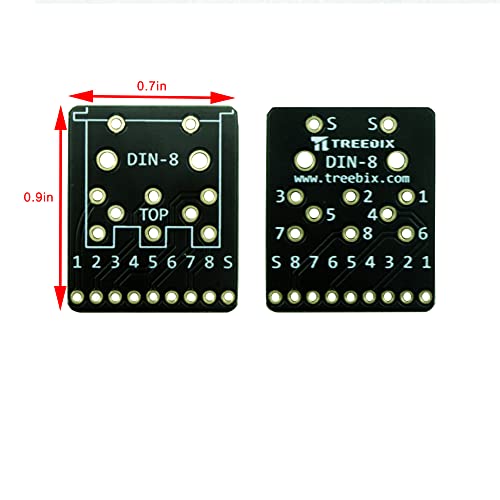 4 STÜCKE Din 8 Buchse Breakout Board PCB Montiert Typ Audio Video Jack Anschlüsse
