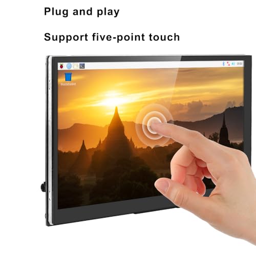 Treedix 7 Inch Touchscreen Monitor 1024×600 HDMI IPS LCD Portable Touch Screen Display Panel Compatible with Raspberry Pi 5 4B 3B+,Jestin Nano,Supports Win10/8/7