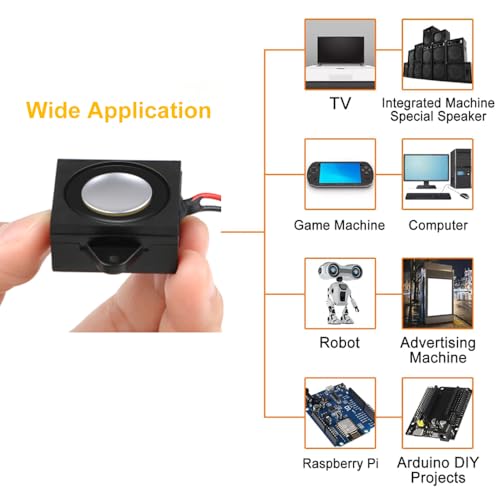 2pcs 3W 8 Ohm Single Cavity Mini Speaker Portable Advertising Machine Speaker Compatible with Raspberry Pi and Arduino、EVD、Robotics