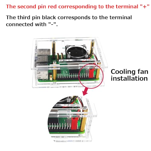 Treedix Acrylic Case for Raspberry Pi 5 with Cooling Fan Copper-Aluminum Heat Sink