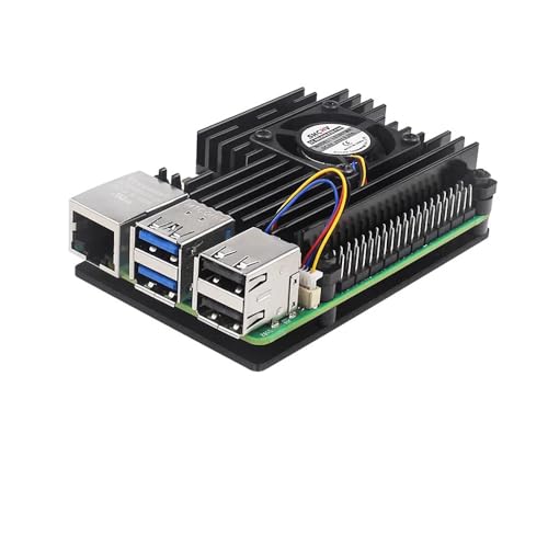 Treedix Aluminum Alloy Case Compatible with Raspberry PI 5 4GB/8GB Metal Case + Adjustable Fan