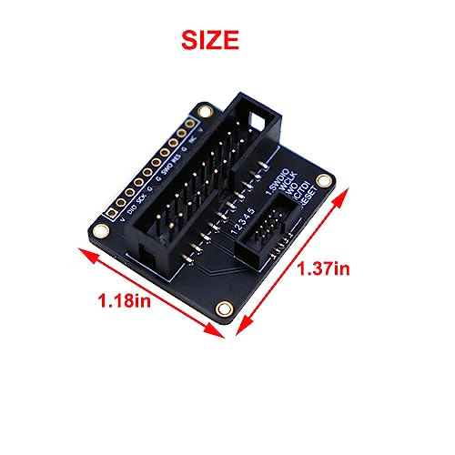 Treedix 2pcs JTAG (2x10 2.54mm) to SWD (2x5 1.27mm) Cable Adapter Board Breakout Board Jtag Debug Board