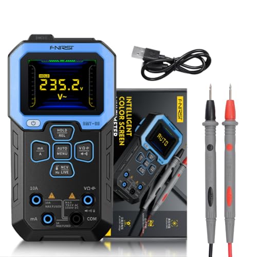 2.4inch TFT Digital Multimeter, 10000 Counts TRMS Non-Contact Voltage Tester, Fast Measures with Voltage,Diode, Resistance, Temperature, Current, Duty-Cycle, Capacitance, Frequency, NCV, LIVE