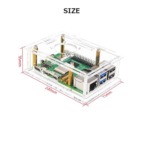 Treedix Acrylic Case for Raspberry Pi 5 with Cooling Fan Copper-Aluminum Heat Sink