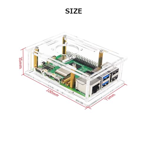 Treedix Raspberry Pi 5用アクリルケース 冷却ファン付き 銅-アルミニウムヒートシンク
