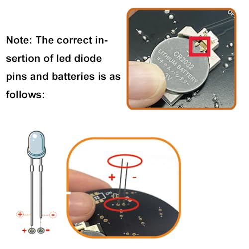 Treedix Soldering Practice Kit Star Signs Electronics DIY Soldering Project Kit Light up Creative Present, New Version With Battery For Beginners, Students and DIYers (Gemini)