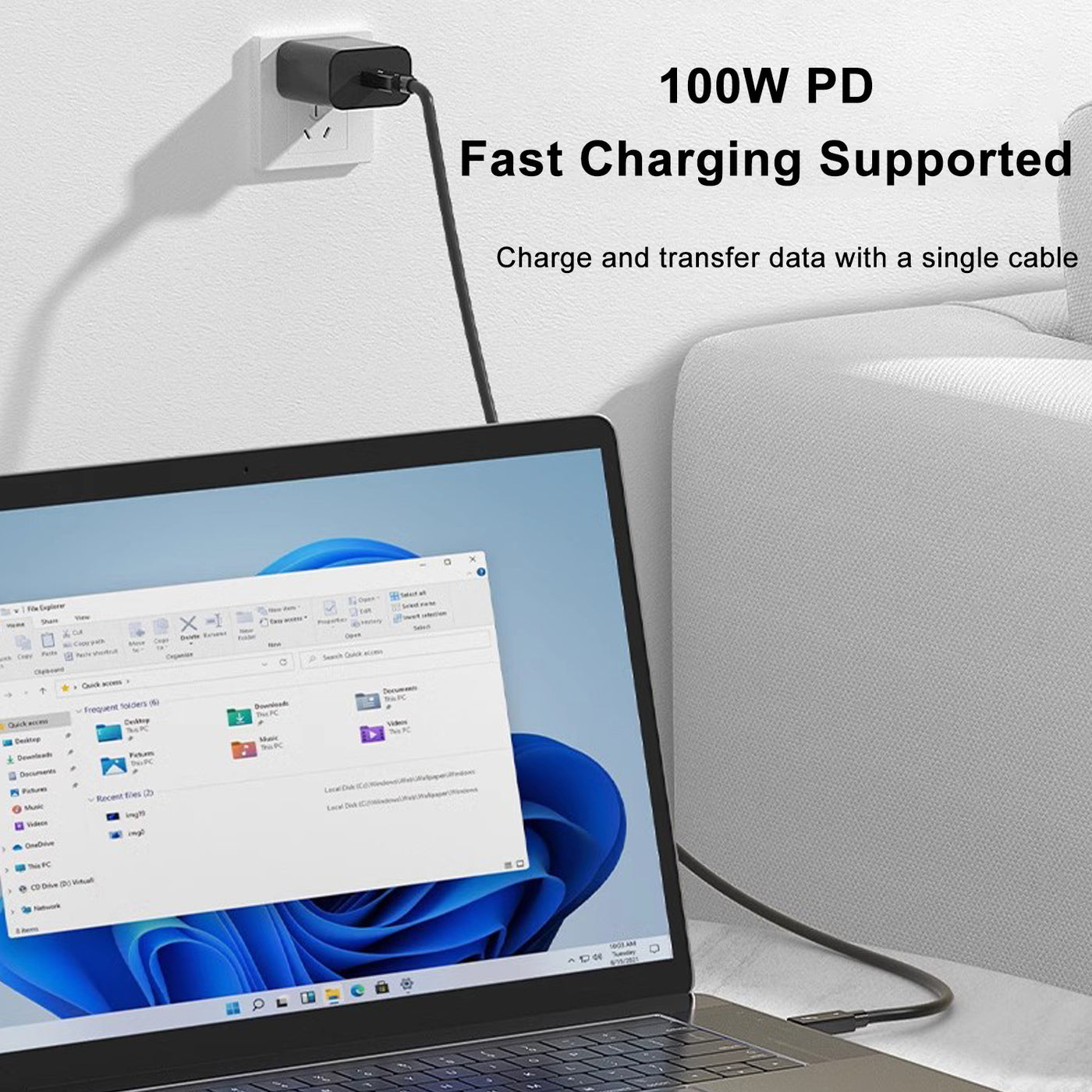 Treedix 40Gbps USB C Cable for Thunderbolt 4 Cable, 100W PD Fast Charger Cable, 8K 60Hz Display, 30cm E-marker Cable for Apple iPhone 16/15, iPad, Samsung Galaxy, Tablets, Laptops